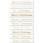 Memory Box - Foil Greetings Tabs - Merry Christmas - Large White