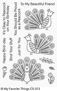 MFT - Clear Stamp - Playful Peacock