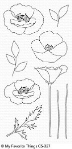 MFT - Clear Stamp - Painted Poppies