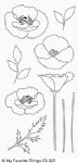 MFT - Clear Stamp - Painted Poppies