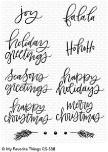 MFT - Clear Stamp - Hand-Lettered Holiday Greetings