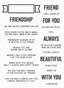 My Favorite Things - Clear Stamp - What Friendship Means