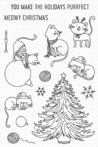 My Favorite Things - Clear Stamp - Meowy Christmas