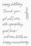 My Favorite Things - Clear Stamp - All-Occasion Scripted Greetings