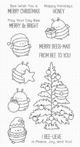 My Favorite Things - Clear Stamp - Merry Bees-mas