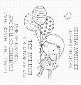 My Favorite Things - Clear Stamp - Beautiful Birthday Girl