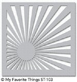 MFT - 6x6 Stencil - Sunrise Radiating Rays