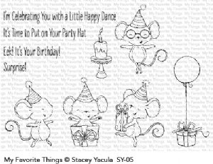 MFT - Clear Stamp -  It's a Mice Time to Celebrate