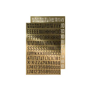 Tim Holtz - Embellishment - Stickers Metallic Alpha Gold