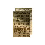 Tim Holtz - Embellishment - Stickers Metallic Alpha Gold