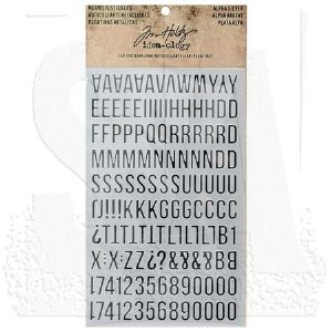 Tim Holtz - Embellishment - Stickers Metallic Alpha Silver