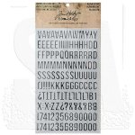 Tim Holtz - Embellishment - Stickers Metallic Alpha Silver