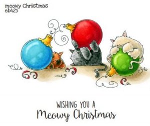 Stamping Bella - Cling Stamp - Meowy Christmas