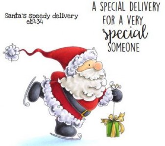Stamping Bella - Cling Stamp - Santa's Speedy Delivery