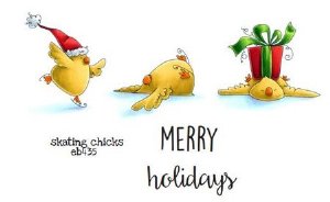 Stamping Bella - Cling Stamp - Skating Chicks