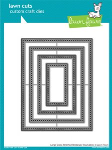 Lawn Fawn - Dies - Large Cross Stitched Rectangle Stackables