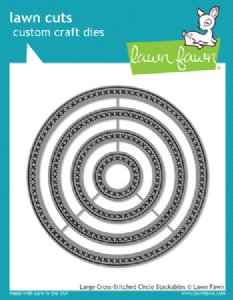 Lawn Fawn - Dies - Large Cross Stitched Circle Stackables