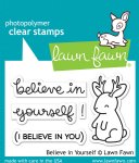Lawn Fawn - Clear Stamps - Believe In Yourself