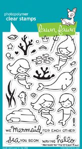 Lawn Fawn - Clear Stamps - Mermaid For You