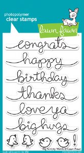Lawn Fawn - Clear Stamps - Big Scripty Words