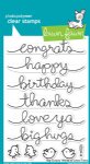 Lawn Fawn - Clear Stamps - Big Scripty Words