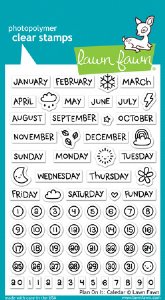 Lawn Fawn - Clear Stamps - Plan On It: Calendar