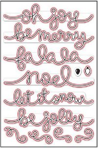 Lawn Fawn - Clear Stamps - Winter Big Scripty Words