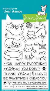 Lawn Fawn - Clear Stamps - Meow You Doin