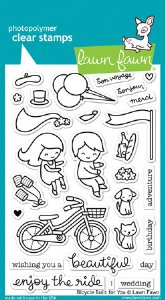 Lawn Fawn - Clear Stamps - Bicycle Built For You