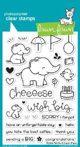 Lawn Fawn - Clear Stamps - Elphie Selfie