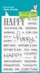 Lawn Fawn - Clear Stamps - Happy Happy Happy