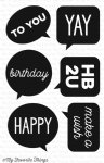 MFT - Clear Stamp - Birthday Speech Bubbles