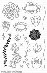 MFT - Clear Stamp - Doodle Blossoms