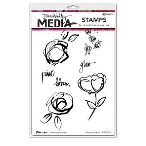 Dina Wakley Media - Cling Stamp -  Abstract Blooms