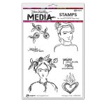 Dina Wakley Media - Cling Stamp -  Homage To Frida