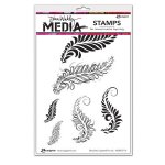 Dina Wakley Media - Cling Stamp -  Sketched Layered Fronds