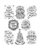 Tim Holtz Stamp - Cling - Mini Doodle Greetings