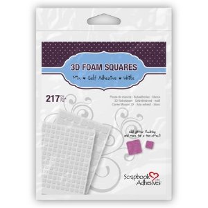 Scrapbook Adhesives - 3D Foam Squares - Mixed White