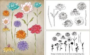 Tim Holtz - Dies - Flower Garden and Mini Bouquet