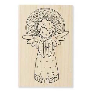 Stampendous - Wood Stamp - Singing Angel