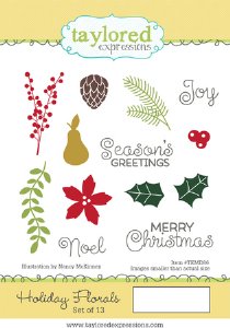Taylored Expressions - Stamp Set - Holiday Florals