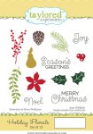 Taylored Expressions - Stamp Set - Holiday Florals