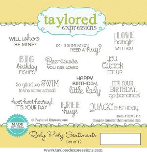 Taylored Expressions - Stamp Set - Roly Poly Sentiments