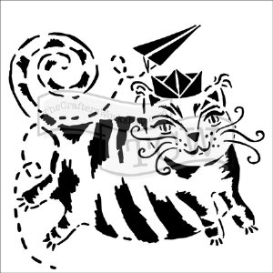 The Crafter's Workshop - 6X6 Stencil - Flying Cat