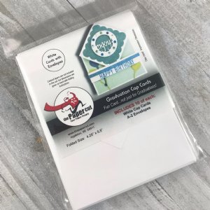 The Paper Cut - Graduation Cap Card - White