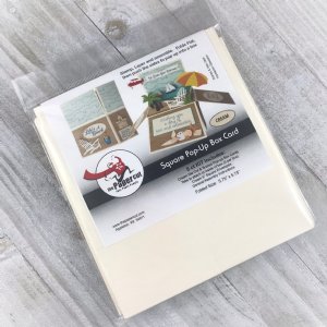 The Paper Cut - Pop-Up Box Card - Square Cream