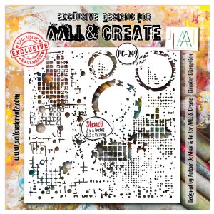 AALL and Create - 6"x 6" Stencil - Circular Disruption