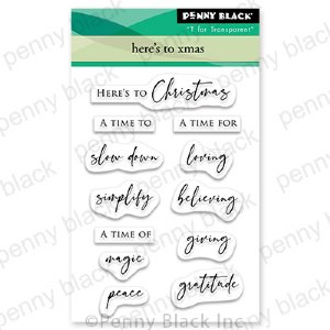 Penny Black - Clear Stamp - Here's To Xmas