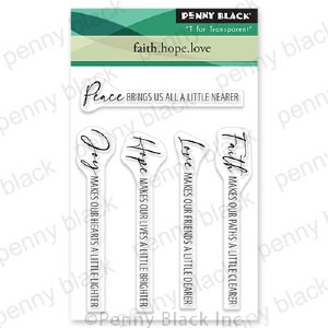 Penny Black - Clear Stamps - Faith.Hope.Love