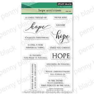 Penny Black - Clear Stamps - Hope Sentiments